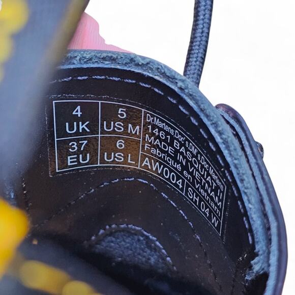 Dr. Martens 1461 Basquiat Jean-Michel Pez Dinosaur Oxford Derby Shoes EU 37 - Picture 3 of 16